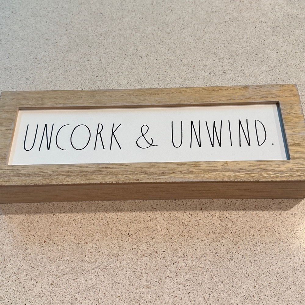 Rae Dunn Uncork & Unwind Wall Decor - White and Brown